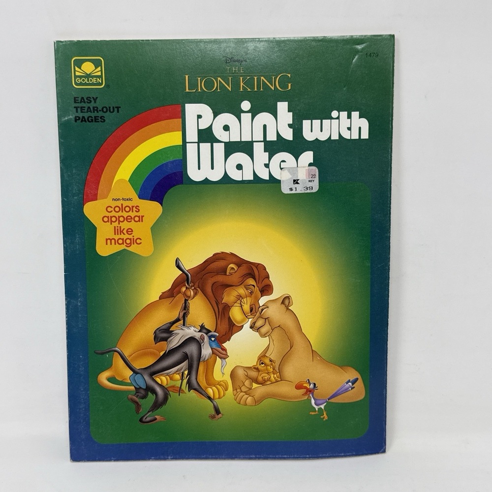 1994 A Golden Book - Disney The Lion King - Paint with Water Book Coloring Book